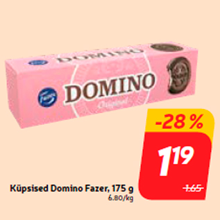 Allahindlus - Küpsised Domino Fazer, 175 g