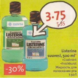 Allahindlus - Listerine suuvesi