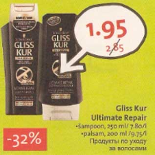 Allahindlus - Gliss Kur Ultimate Repair