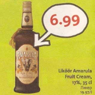 Allahindlus - Liköör Amarula Fruit Cream