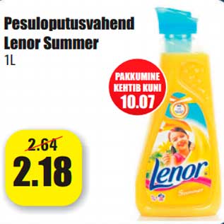 Allahindlus - Pesuloputusvahend Lenor Summer 1L