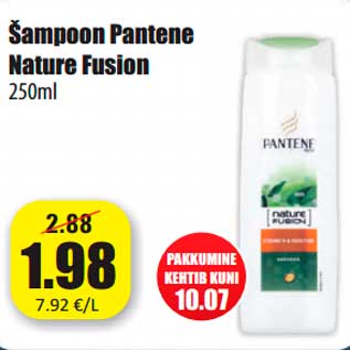 Allahindlus - Šampoon Pantene Nature Fusion 250ml