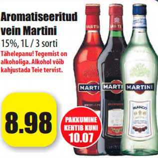 Allahindlus - Aromatiseeritud vein Martini