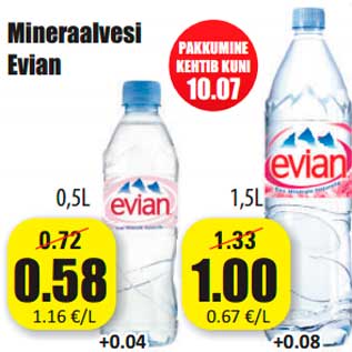 Allahindlus - Mineraalvesi Evian