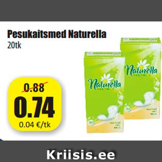 Allahindlus - Pesukaitsmed Naturella 20tk