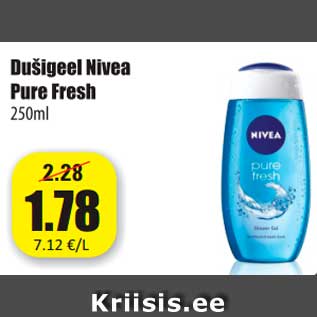 Allahindlus - Dušigeel Nivea Pure Fresh 250 ml