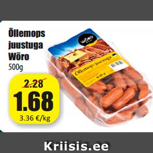 Allahindlus - Õllemops juustuga Wõro 500g