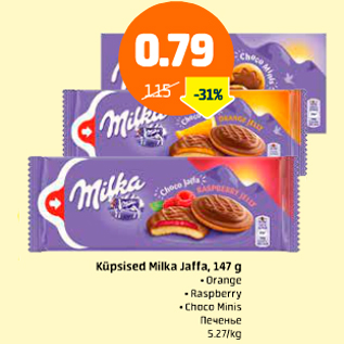 Allahindlus - Küpsised Milka jaffa, 147 g