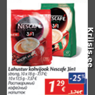 Allahindlus - Lahustuv kohvijook Nescafe 3in1