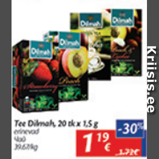 Allahindlus - Tee Dilmah, 20 tk x 1,5 g