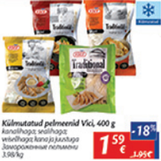 Allahindlus - Külmutatud pelmeenid Vici, 400 g