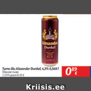 Allahindlus - Tume õlu Alexander Dunkel, 4,2%