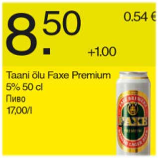 Allahindlus - Taani õlu Faxe Premium