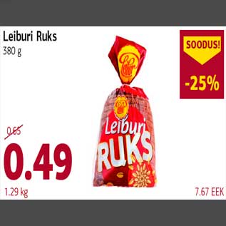 Allahindlus - Leiburi Ruks 380 g