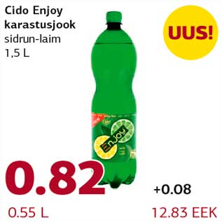 Allahindlus - Cido Enjoy karastusjook sidrun-laim 1,5 L