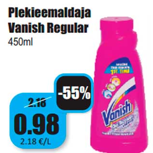 Allahindlus - Plekieemaldaja Vanish Regular 450ml