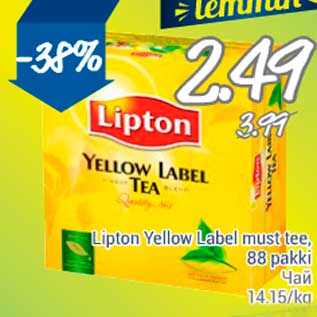 Allahindlus - Lipton Yellow Label must tee, 88 pakki