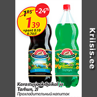 Allahindlus - Karastusjook Baikal ja Tarhun, 2 l