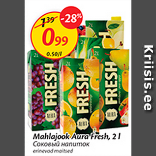 Allahindlus - Mahlajook Aura Fresh, 2 l