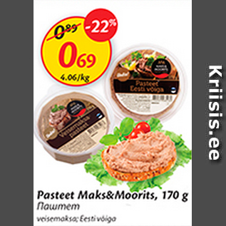 Allahindlus - Pasteet Maks&Moorits, 170 g