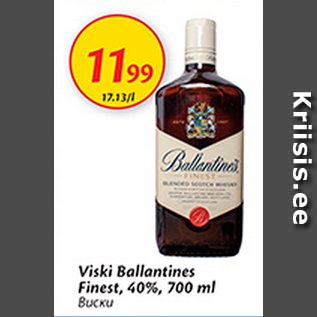 Allahindlus - Viski Ballantines Finest