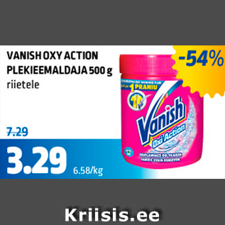 Allahindlus - VANISH OXY ACTION PLEKIEEMALDAJA 500 g