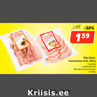 Allahindlus - Rimi Basic kuumsuitsu sink, 250 g