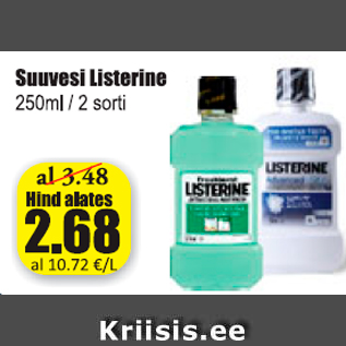 Allahindlus - Suuvesi Listerine