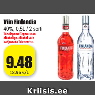 Allahindlus - Viin Finlandia