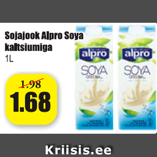 Allahindlus - Sojajook Alpro Soya kaltsiumiga 1 l