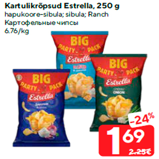 Allahindlus - Kartulikrõpsud Estrella, 250 g