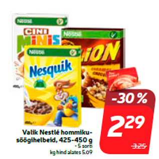 Allahindlus - Valik Nestlé hommikusöögihelbeid, 425-450 g