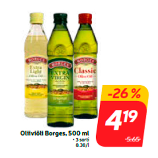 Allahindlus - Oliiviõli Borges, 500 ml