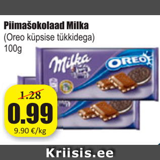 Allahindlus - Piimašokolaad Milka