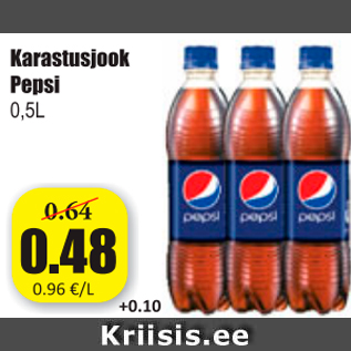 Allahindlus - Karastusjook Pepsi 0,5 L