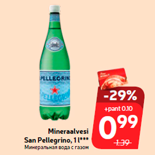 Allahindlus - Mineraalvesi San Pellegrino, 1 l***