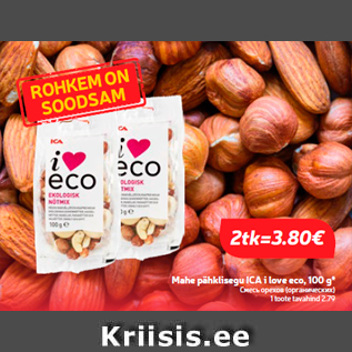 Allahindlus - Mahe pähklisegu ICA i love eco, 100 g*