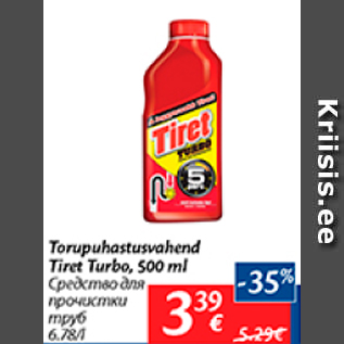 Allahindlus - Torupuhastusvahend Tiret Turbo, 500 ml