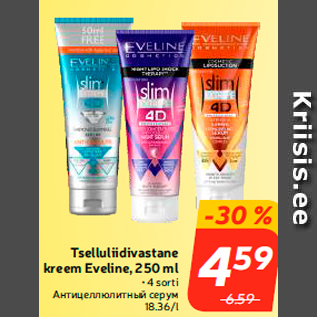 Allahindlus - Tselluliidivastane kreem Eveline, 250 ml