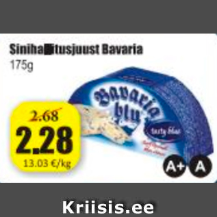 Allahindlus - Sinihallitusjuust Bavaria 175 g