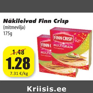 Allahindlus - Näkileivad Finn Crisp (mitmevilja) 175g