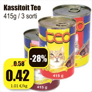 Allahindlus - Kassitoit Teo 415g