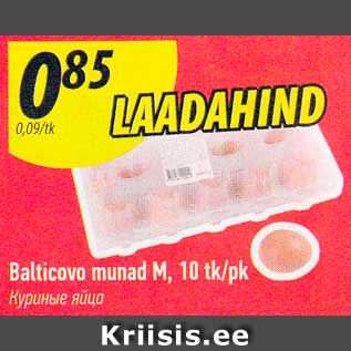 Allahindlus - balticovo munad M, 10 tk/pk