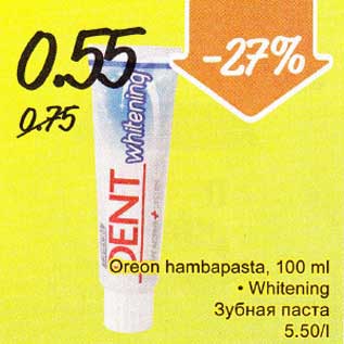 Allahindlus - Oreon hambapasta, 100 ml