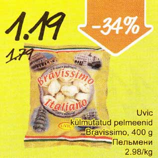 Allahindlus - Uvic külmutatud pelmeenid Bravissimo, 400 g