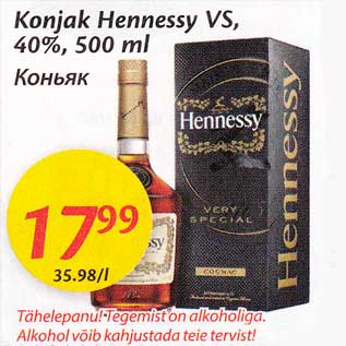 Allahindlus - Konjak Hennessy VS