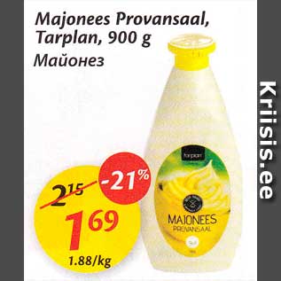 Allahindlus - Majonees Provansaal, Tarplan, 900 g