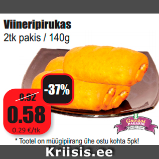 Allahindlus - Viineripirukas 2tk pakis / 140g