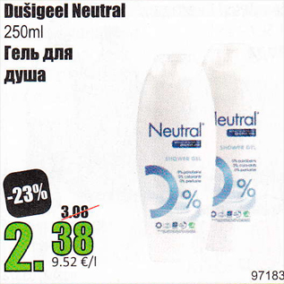 Allahindlus - Dušigeel Neutral 250 ml