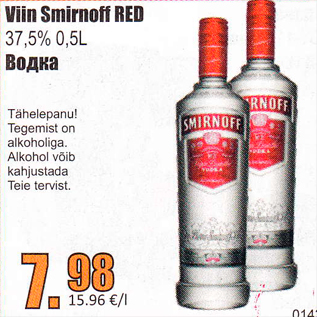 Allahindlus - Viin Smirnoff RED